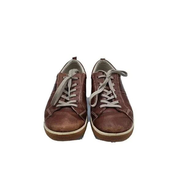Ecco Shoes Womens 7-7.5 Derby Sneakers Leather CLASSIC IOB - Picture 1 of 8